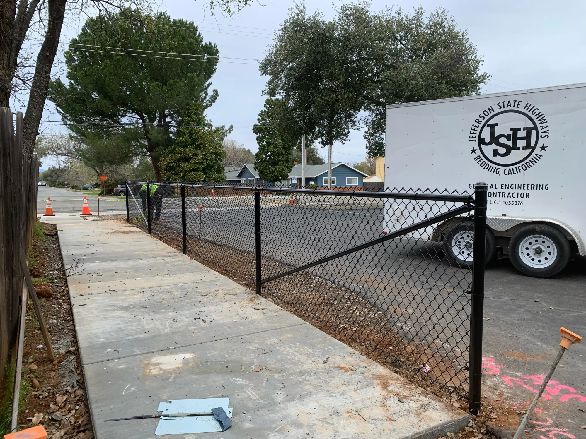 Ornamental iron fence installation in Redding CA